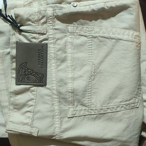 Versace Collection Cream colored dress slacks